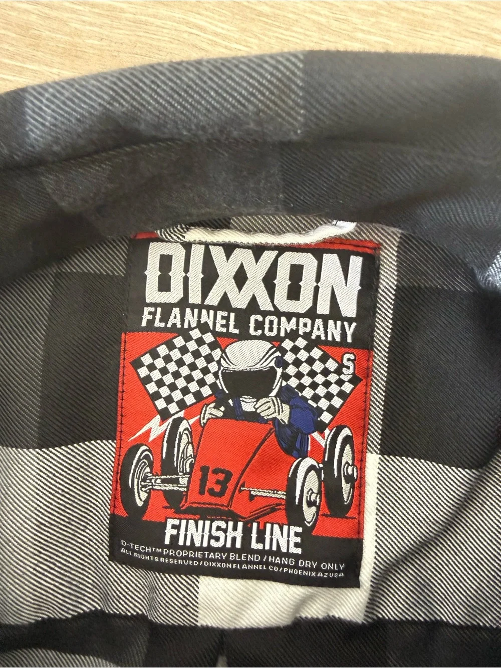 Dixxon Flannel Company Finish Line Black & White Long Sleeve Flannel